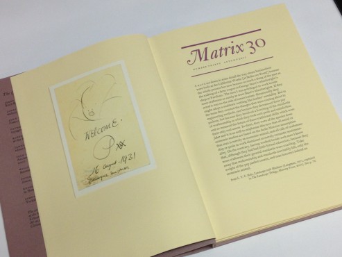 Matrix 30 title page