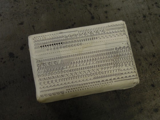 Caslon letterpress type